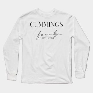 Cummings Family EST. 2020, Surname, Cummings Long Sleeve T-Shirt